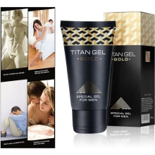 High Quality Gold Titan Gel Cream for External Massage for Men - LESHP - Size 80*40mm - Black