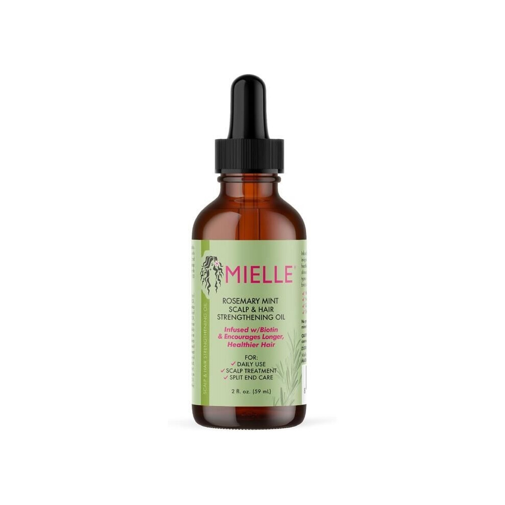 Aucune Mielle Organics Mielle Rosemary Mint Scalp & Hair Strengthening Oil For Healthy Hair Growth, 59 Ml