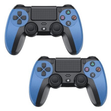 Gamepad for PS4 2pcs Wireless Game Controller Bluetooth Gamepad 21 for PS4 Game Host Computer PCblue wake