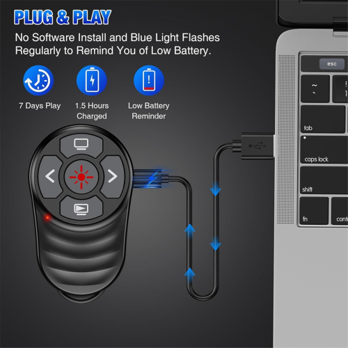 Oplaadbare USB Type C draadloze presentatieklikker 2