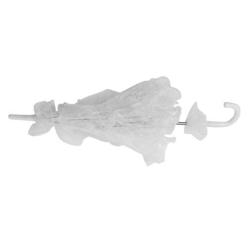 Hochzeitsschirm aus Knospenseide mit Spitze 1