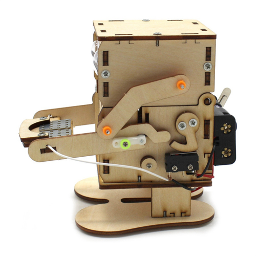 Robot Eating Coin Wood DIY Model Teaching Learning Stem Project Kit 1