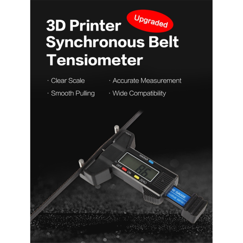 3D-Druckerteile 2GT Zahnriemen Elastisches Tensiometer schwarz 2