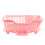Plastic Kitchen Sink Dish Drainer Set 17.5 x 9.5 x 7INCH (Pink) 1