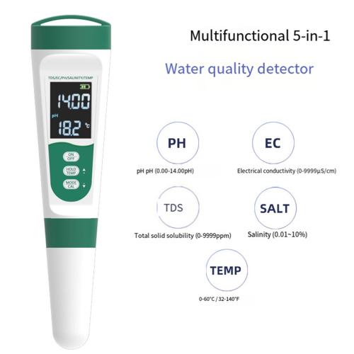 5-in-1-TDS-Messgerät, PH-Tester, PH/TDS/EC/Salz/Temperatur-Tester 1