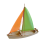 Self-Propelled Sailboat Wooden Boat Model Assembly Kit 1