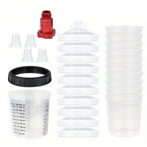 Κύπελλο βαφής μιας χρήσης 600ml με σύνδεσμο 16X1.5MM εξωτερικό