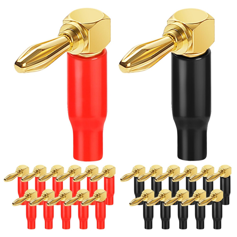 Right Angle Banana Plugs 24 Pcs,90 Degree Banana Connector 4852532579099