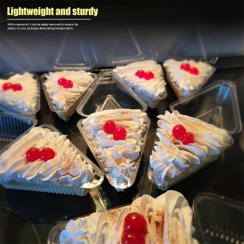 50Pcs Cake Containers with Hinged Lid,Cake Carriers 2