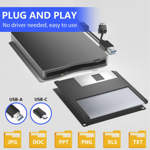 Εξωτερική μονάδα δισκέτας 3,5 ιντσών με θύρα USB Type-C 2