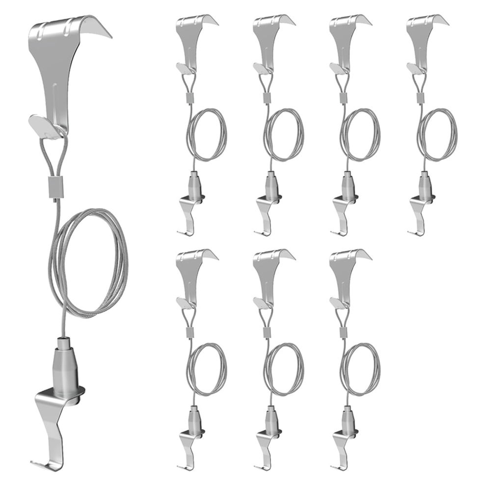 8 Pcs Picture Rail Hanging System,Picture Rail Hooks Molding Hooks 4852532590957