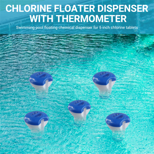 Distributeur de pastilles de chlore flottantes pour piscine, 5 pièces 2