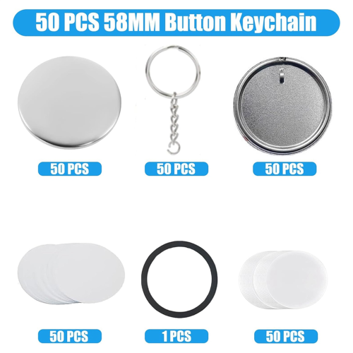 Button Maker Keychains Supplies,58mm/2.25 inch Pin Making Kit 2