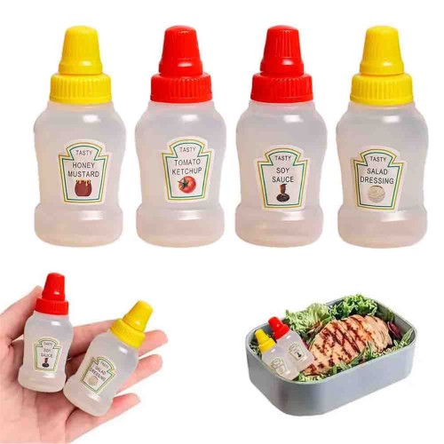 Μίνι μπουκάλια κέτσαπ για αξεσουάρ Bento Box, μίνι μπουκάλια καρυκευμάτων 2