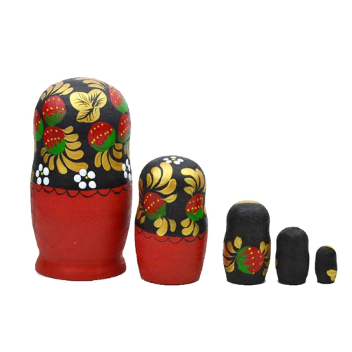5 muñecas Matryoshka de madera hechas a mano 2