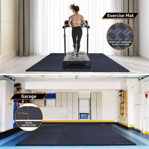 12 Pack Floor Exercise Mat for Home Gym or Floor Padding black 1