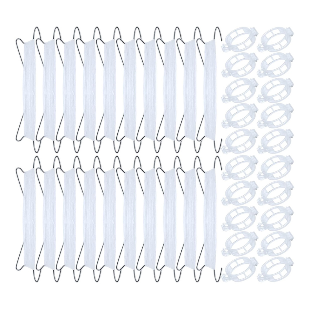 40 Ganci Per Pomodori Con Spago, Ganci Di Supporto Per Pomodori Con Spago Da 33,3 Piedi-image