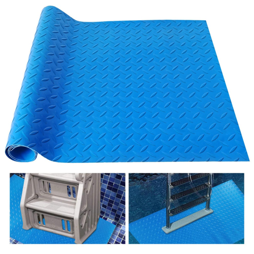 Schwimmbadleitermatte, rutschfeste Pool-Stufenmatte mit Textur 2