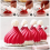 Σετ διακόσμησης για cupcakes και μαρμελάδα σε σχήμα καρδιάς, 100 τεμαχίων 2