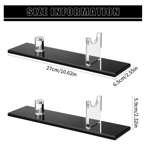 Espositore per coltelli da 2 pezzi, portacoltelli per arredamento (base nera) 2