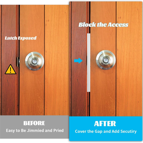 2 Pcs Door Latch Guard Plate Outswing Angle Latch Protector 11Inch 2