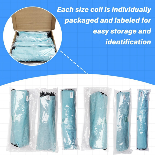 120 PCS Spiral Binding Coils Plastic Binder Binding Spirals Rings 1