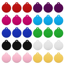 30PCS Round Laser Engraving Blanks Tags, 10 Color for Pet, Craft Tags