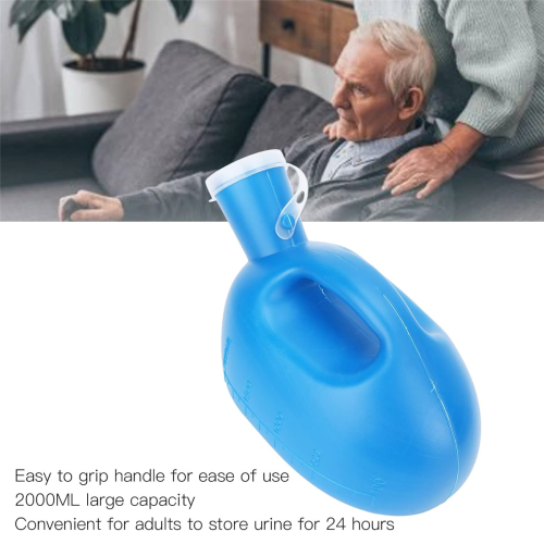 2000 ml plastic plasfles voor mannen met 1,6 m slang 2