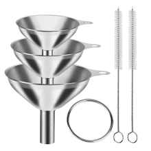 Funnels for Filling Bottles 3Pcs Stainless Steel Kitchen Funnel Set
