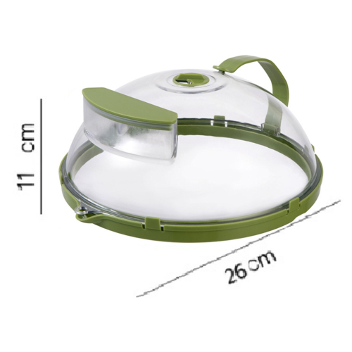 Cubierta para microondas para alimentos Cubierta transparente antisalpicaduras para microondas con asa