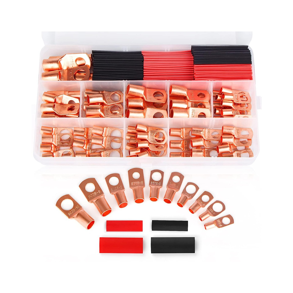 130Pcs Copper Wire Lugs,Terminal Connectors 4852532531035