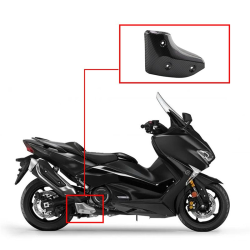 Carbon Fiber Front Exhaust Pipe Guard Protector Decorative Cover 1