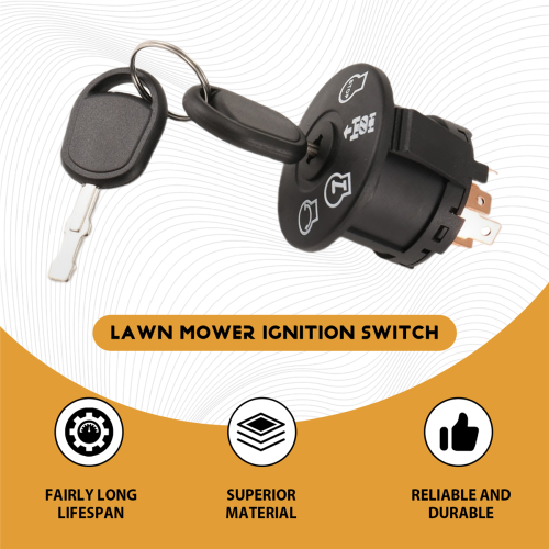 Interruptor de encendido de 4 posiciones con llave para tractor cortacésped 2