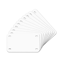 Lot de 10 plaques d'immatriculation vierges à sublimation, 7 pouces x 4 pouces, aluminium