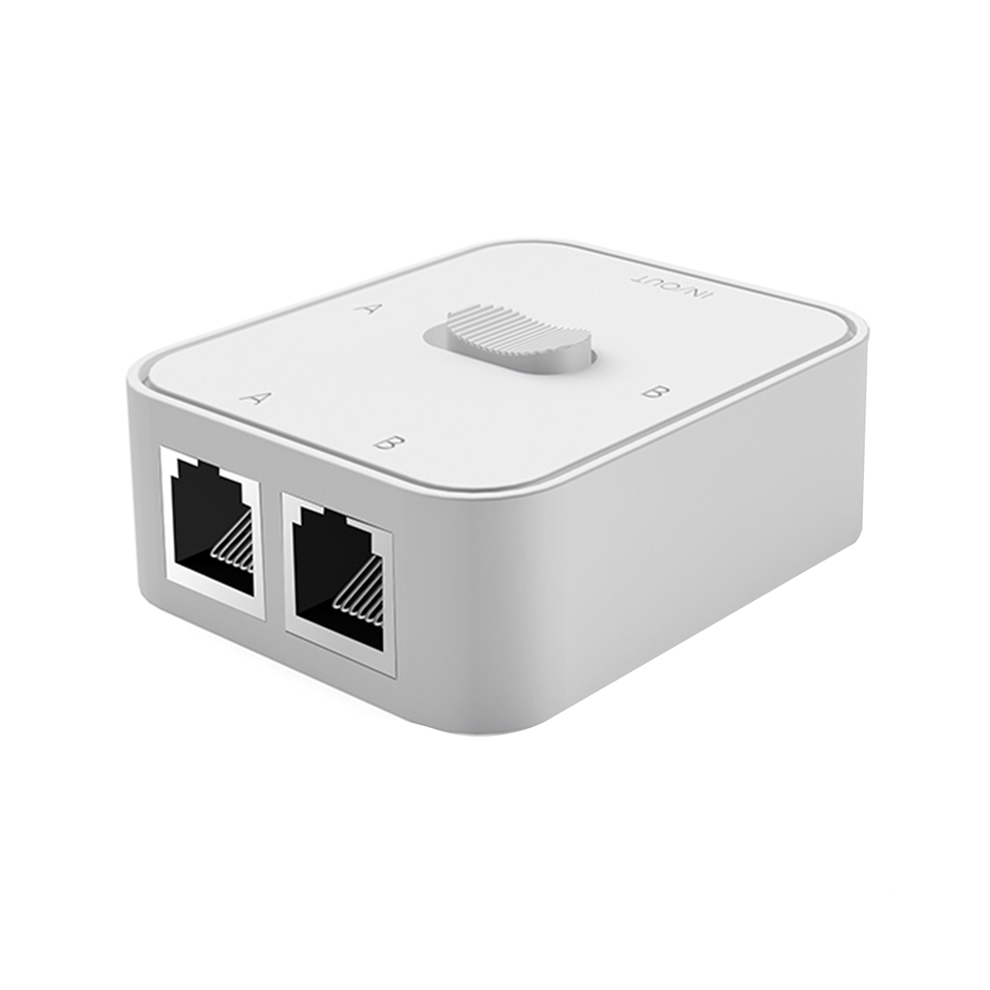 2 Port Gigabit Network Switch Rj45 Switch Network Splitter- White 4852532534432