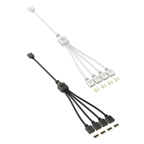Cavo di prolunga 5V a 3 pin per hub splitter per computer, nero 2