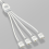 Cavo di prolunga 5V a 3 pin per computer, splitter 1 punto 4 hub, bianco 1