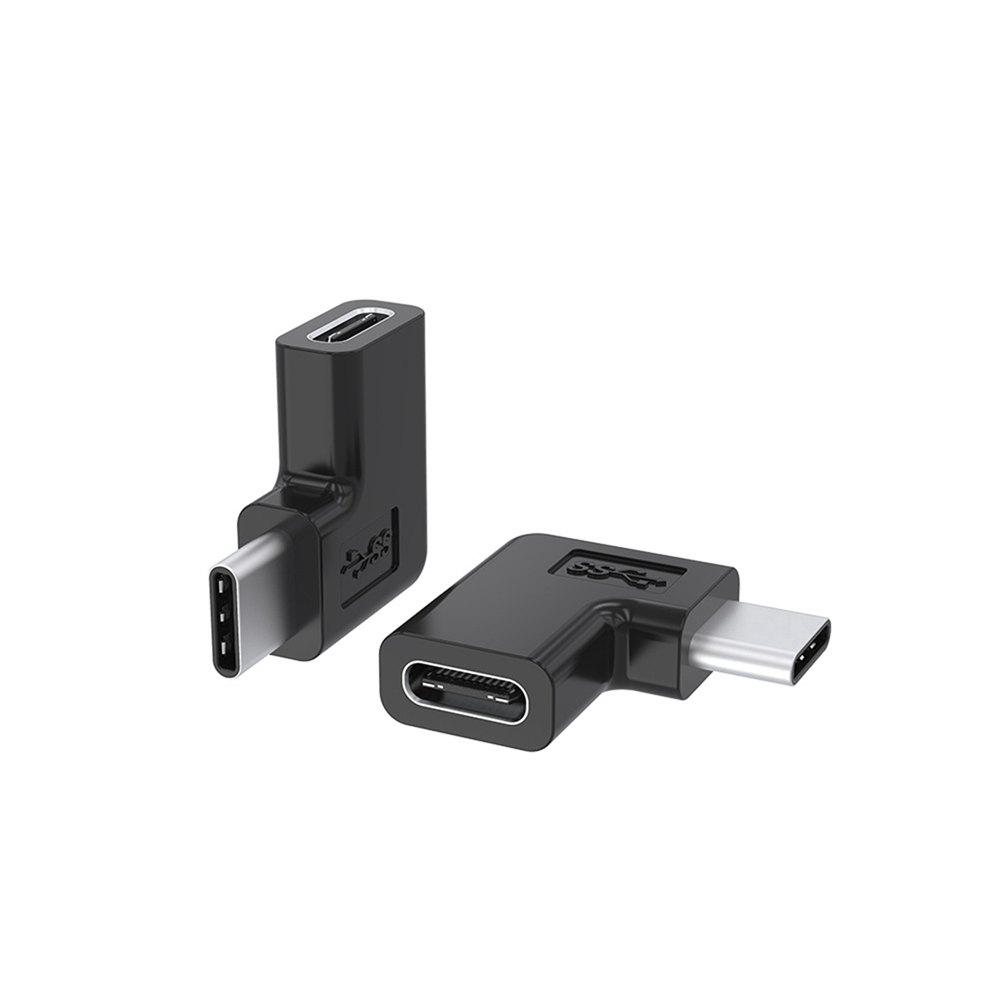 2Pcs 90 Degree Right Angle Usb 3.1 Type C Male To Female Converter 4852532542468