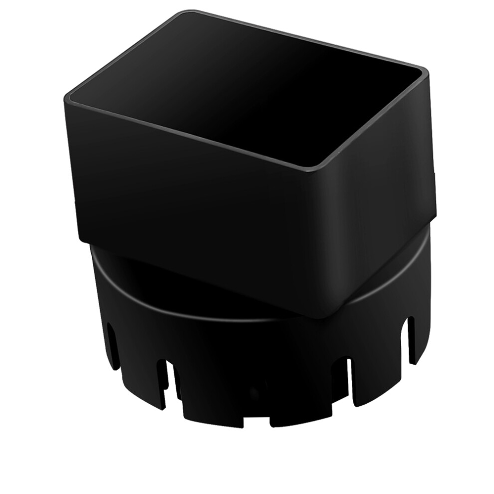 3 Zoll X 4 Zoll Quadratischer Regenrinnen-Abflussrohradapter, Schwarz-image