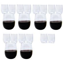 Disposable Wine Glasses, Stemless Plastic Wine Glasses