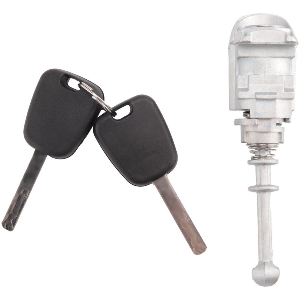 Front Left Door Lock Cylinder With 2 Keys For 407 Silver 4852532546077