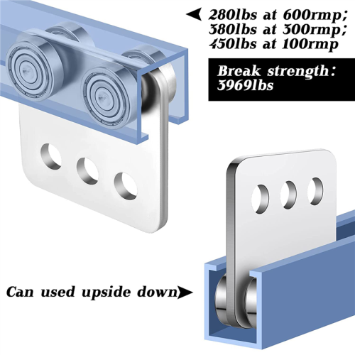 4 Pcs 4 Wheel Trolley Assembly Roller Trolley Stable Welded Channel 2