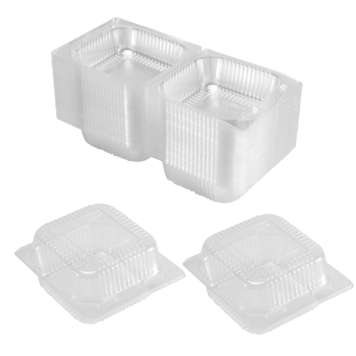 100Pcs Single Individual Cake Boxes Dessert Containers 2