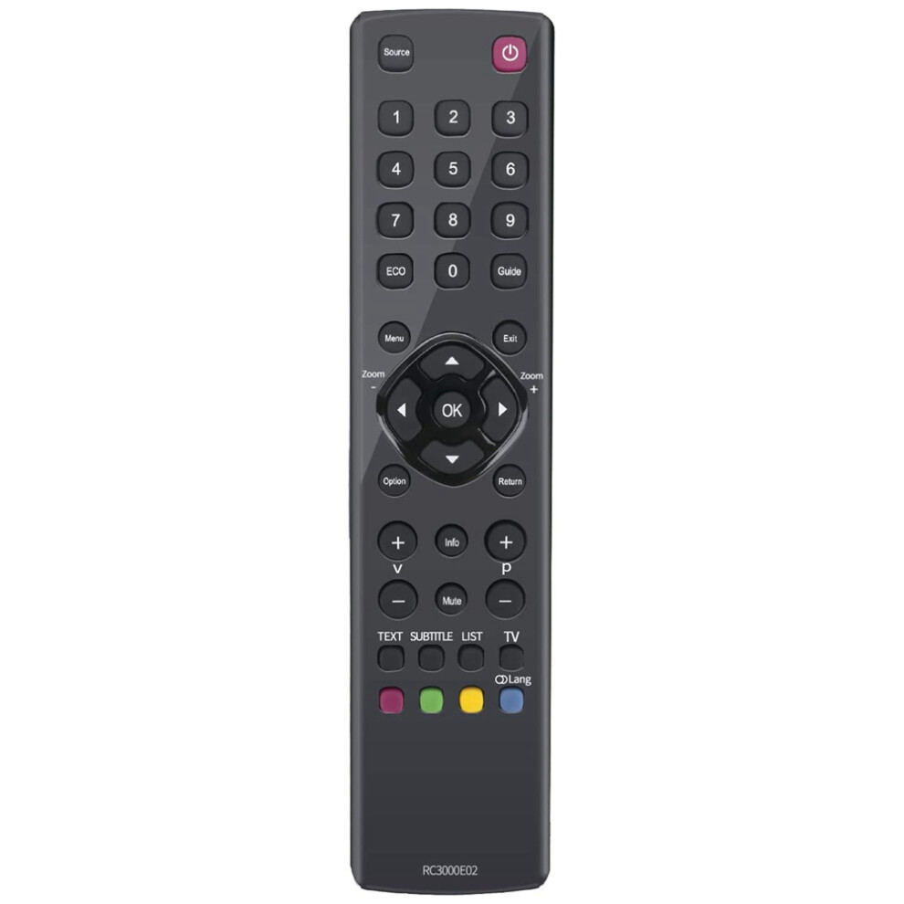 Rc3000e02 Replace Remote Control For Tv L19e4103 4852532553198