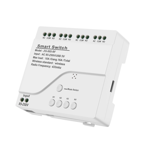 Zigbee Switch 2 Gang Mini Module Relais RF 433 MHz Tuya/Smart Life APP Contrôle Compatible Alexa et Google Home, Une passerelle Zigbee Requise