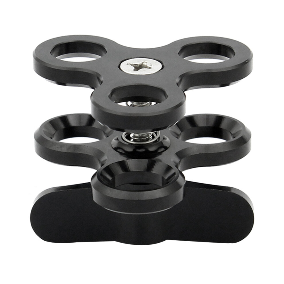 Photos - Diving Accessory Ball Clamp 3 Hole Diving Lights Arm Ball Butterfly Clip Bracket,Black