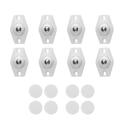 8 ruedas autoadhesivas con rodamientos de bolas (blancas) 1