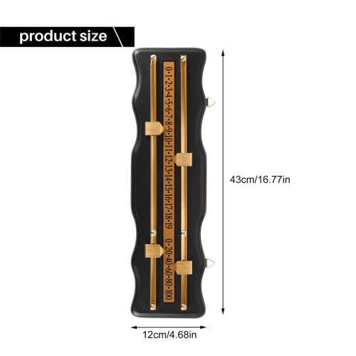 Marcador de billar de pared de madera negra
