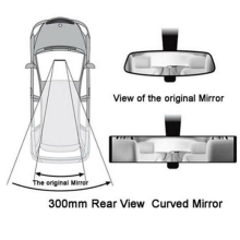 Car Rearview Mirrors,Car Universal 12Inch Interior Clip on Panoramic