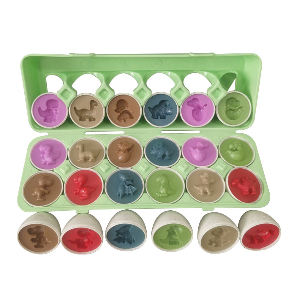 12 Pezzi Di Uova Di Dinosauro Pasquali, Giocattoli Sensoriali Per L'apprendimento Precoce Delle Capacità Motorie